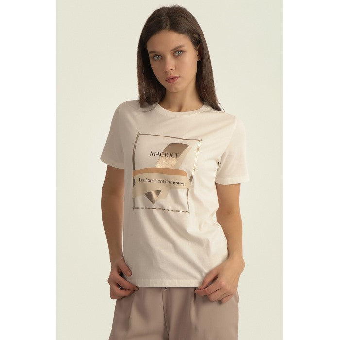 Елегантна бежава тениска MAGIQUE